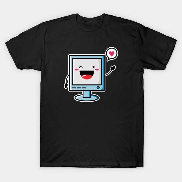 Cute computer T-Shirt by BarnawiMT